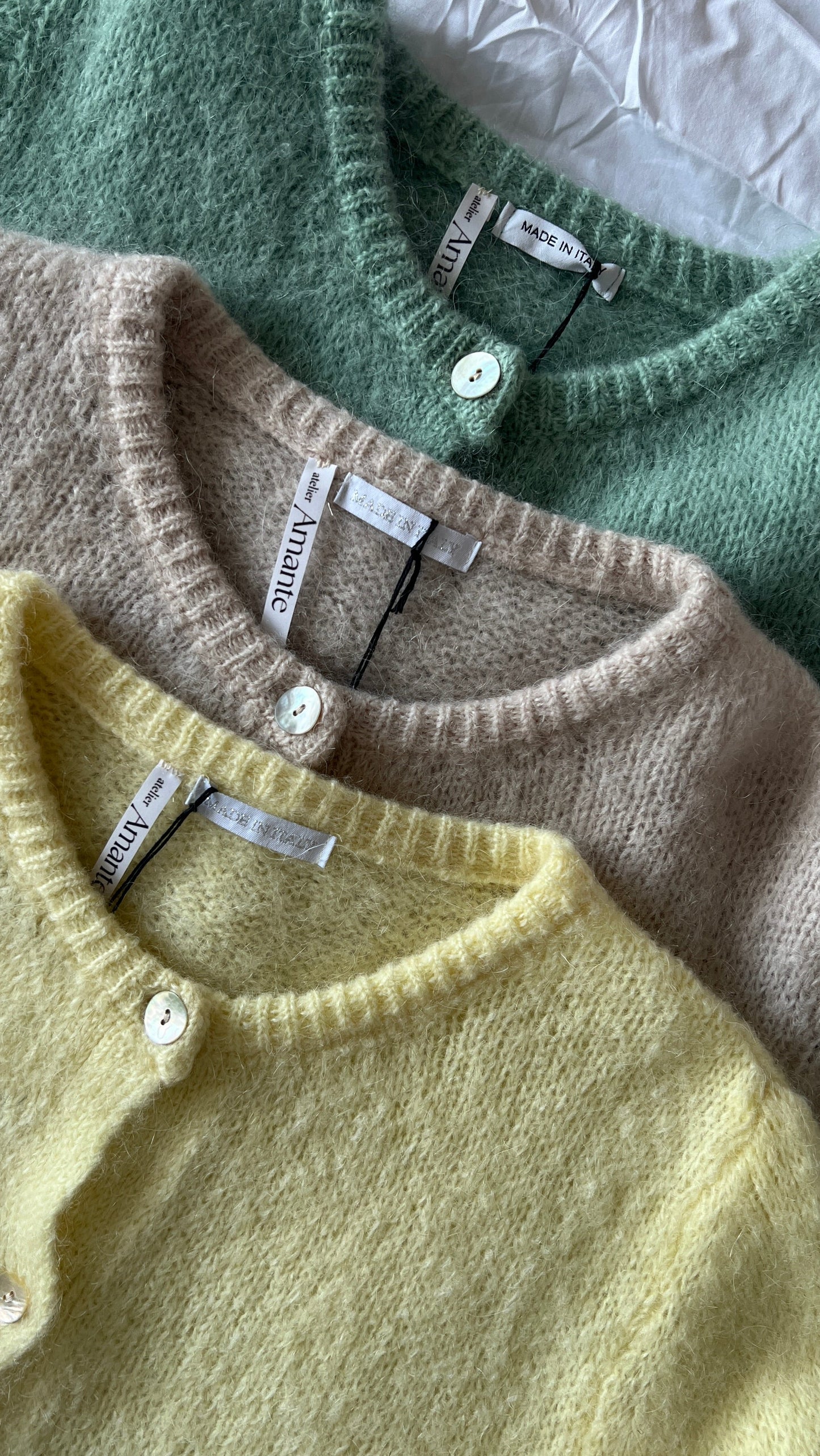 Sunday Mohair Knit Cardigan - Matcha