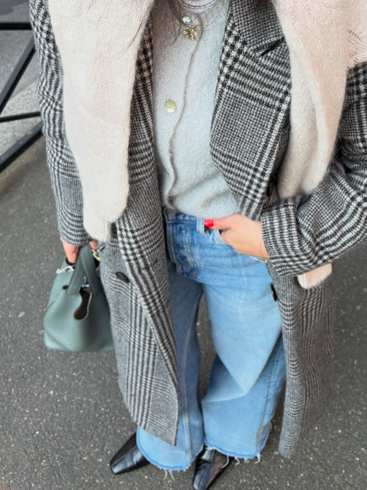 Sunday Mohair Knit Cardigan - Rainy Day