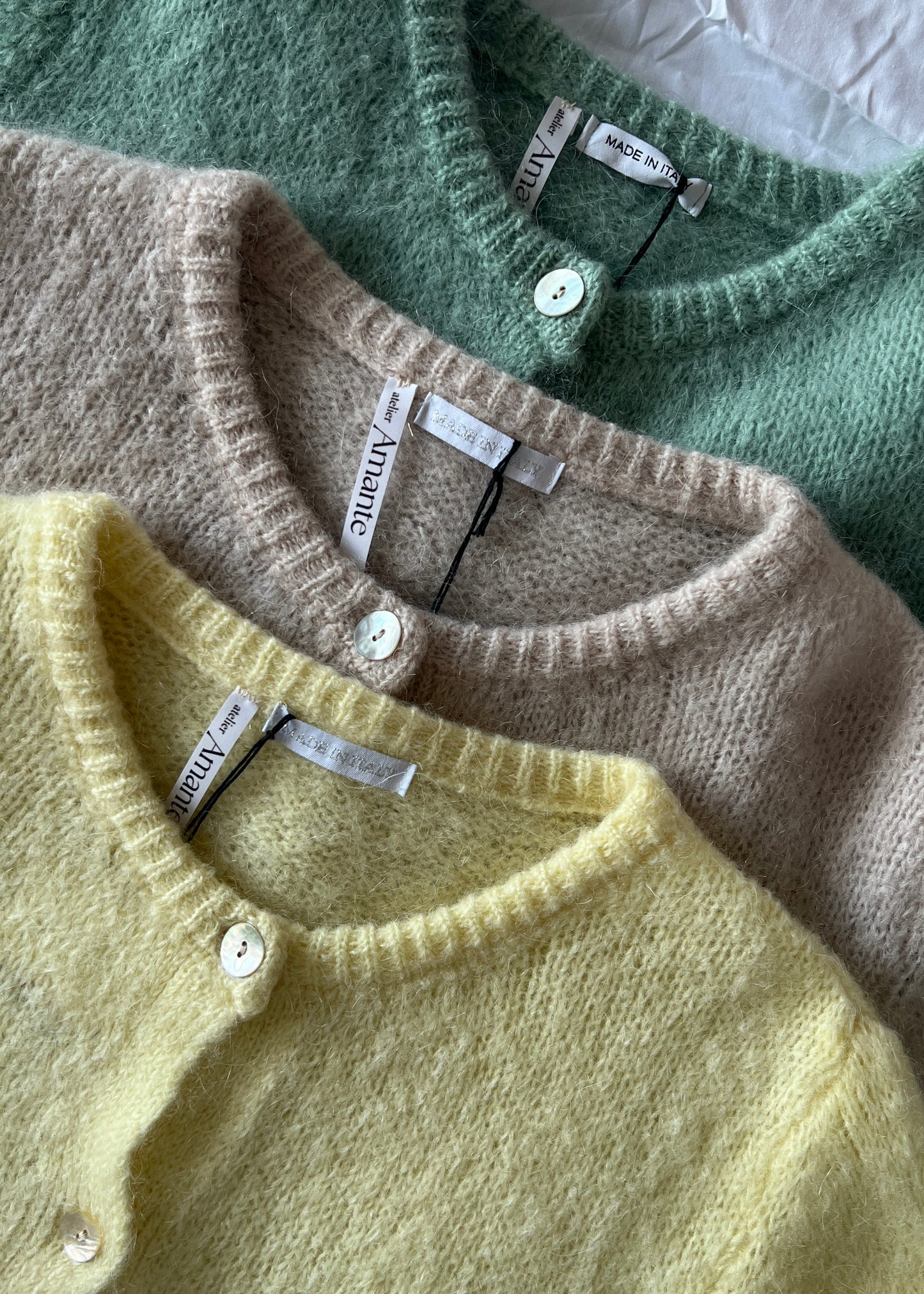 Sunday Mohair Knit Cardigan - Vanilla