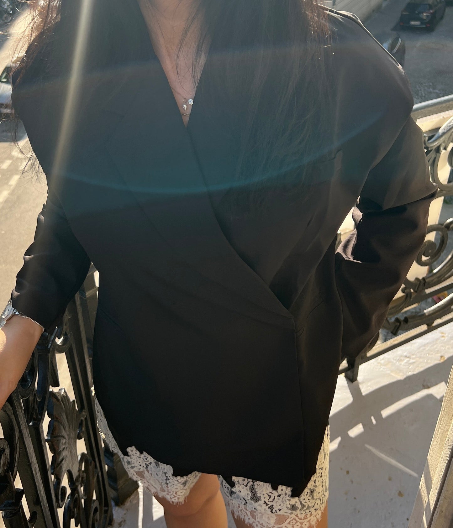 Lucia Boxy Wrap Blazer - Noir PRE-ORDER