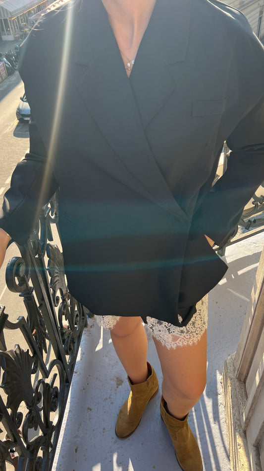 Lucia Boxy Wrap Blazer - Noir PRE-ORDER